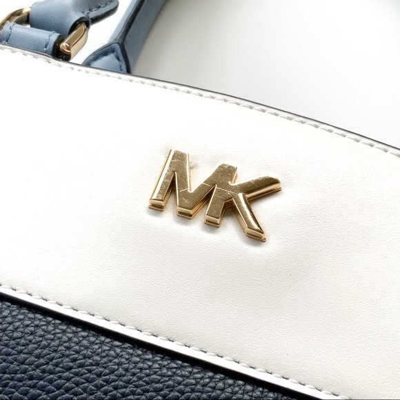 Michael Kors Reagan Large Satchel Bag blue white - Picture 7 of 14